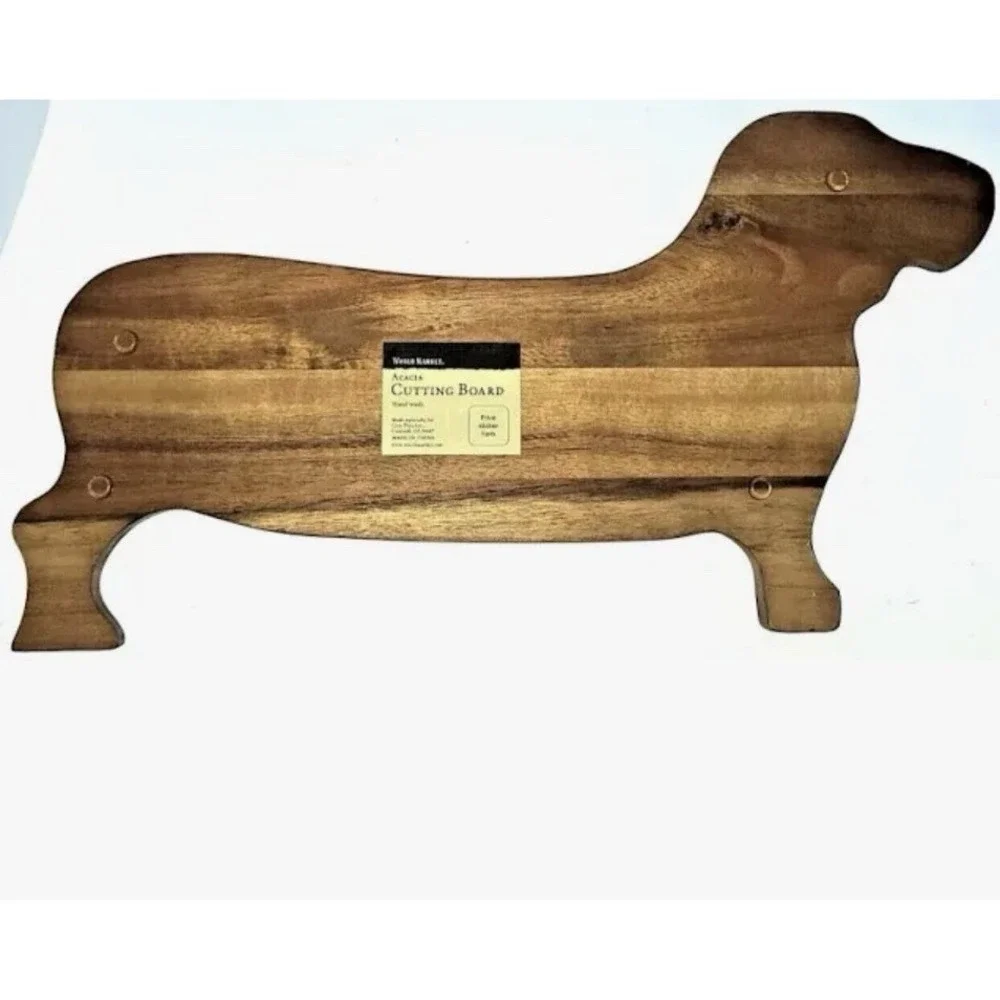 World Market Acacia Dachshund Serving Board 19